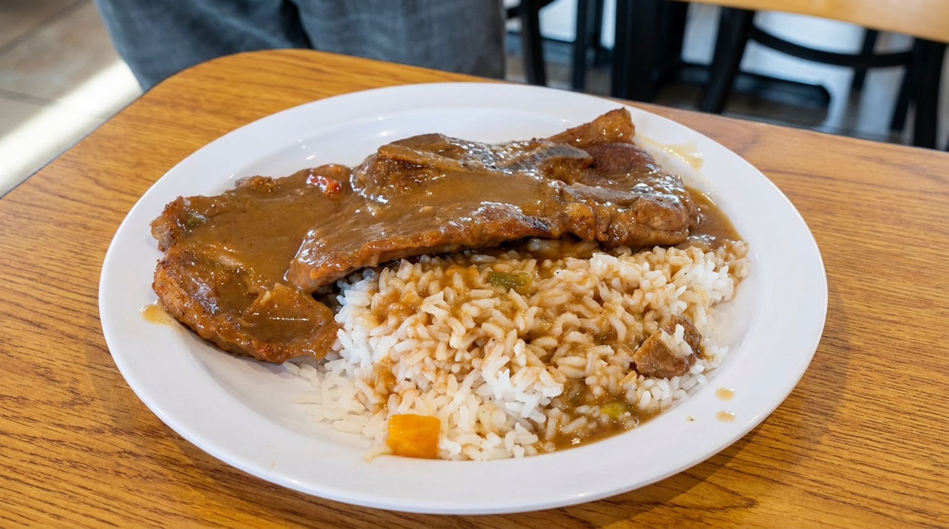The smothered pork chop